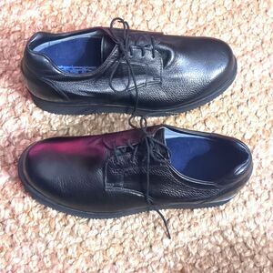 NIB P.W. MINOR 10 D Men Comfort Shoes Black Lord Pillow BackVibram Soles